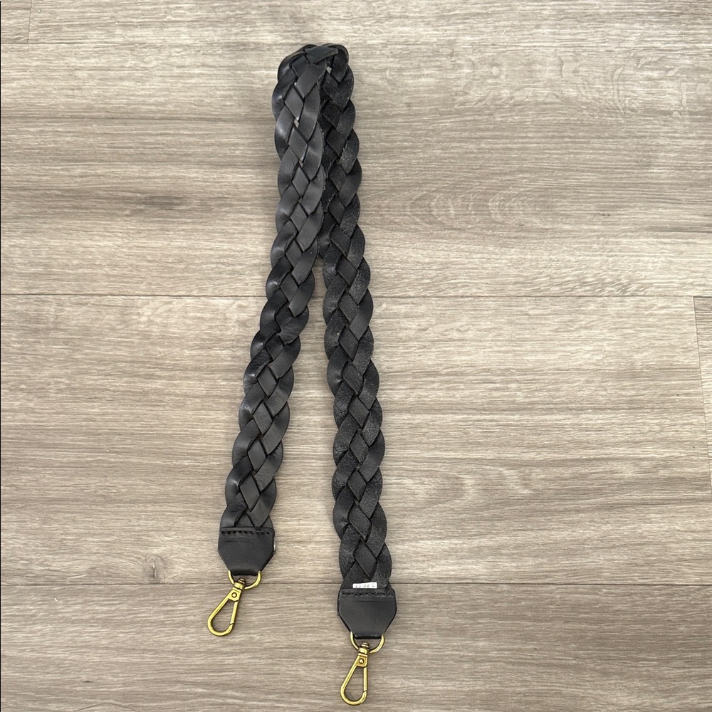 Braided Black Leather Strap